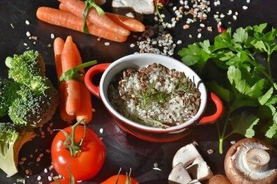 Menú aproximado segundo o esquema dunha dieta sa