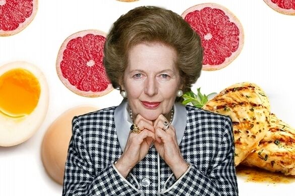 Margaret Thatcher e os seus alimentos dietéticos
