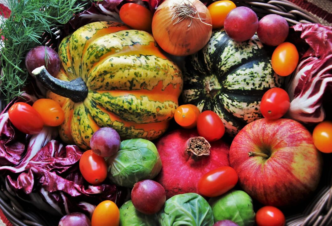 A dieta das persoas con tipo sanguíneo II debe consistir en vexetais e froitas. 